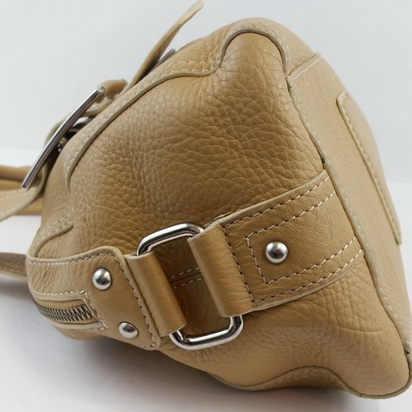 Alfani Tan Pebble Leather Shoulder Bag Hobo - Picture 3 of 7
